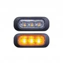 Feu Flash orange 3 LED 12-24 volts lentille claire Dark Knight