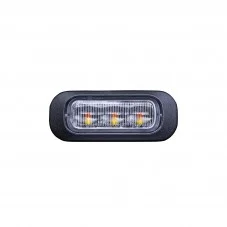 Feu Flash orange 3 LED 12-24 volts lentille claire Dark Knight