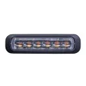 Feu Flash orange 6 LED 12-24 volts lentille claire Dark Knight