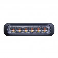 Feu Flash orange 6 LED 12-24 volts lentille claire Dark Knight