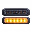 Feu Flash orange 6 LED 12-24 volts lentille sombre Dark Knight