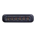 Feu Flash orange 6 LED 12-24 volts lentille sombre Dark Knight