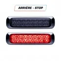 Feu rouge arrière et Stop 16 LED 12-24 volts Dark Knight