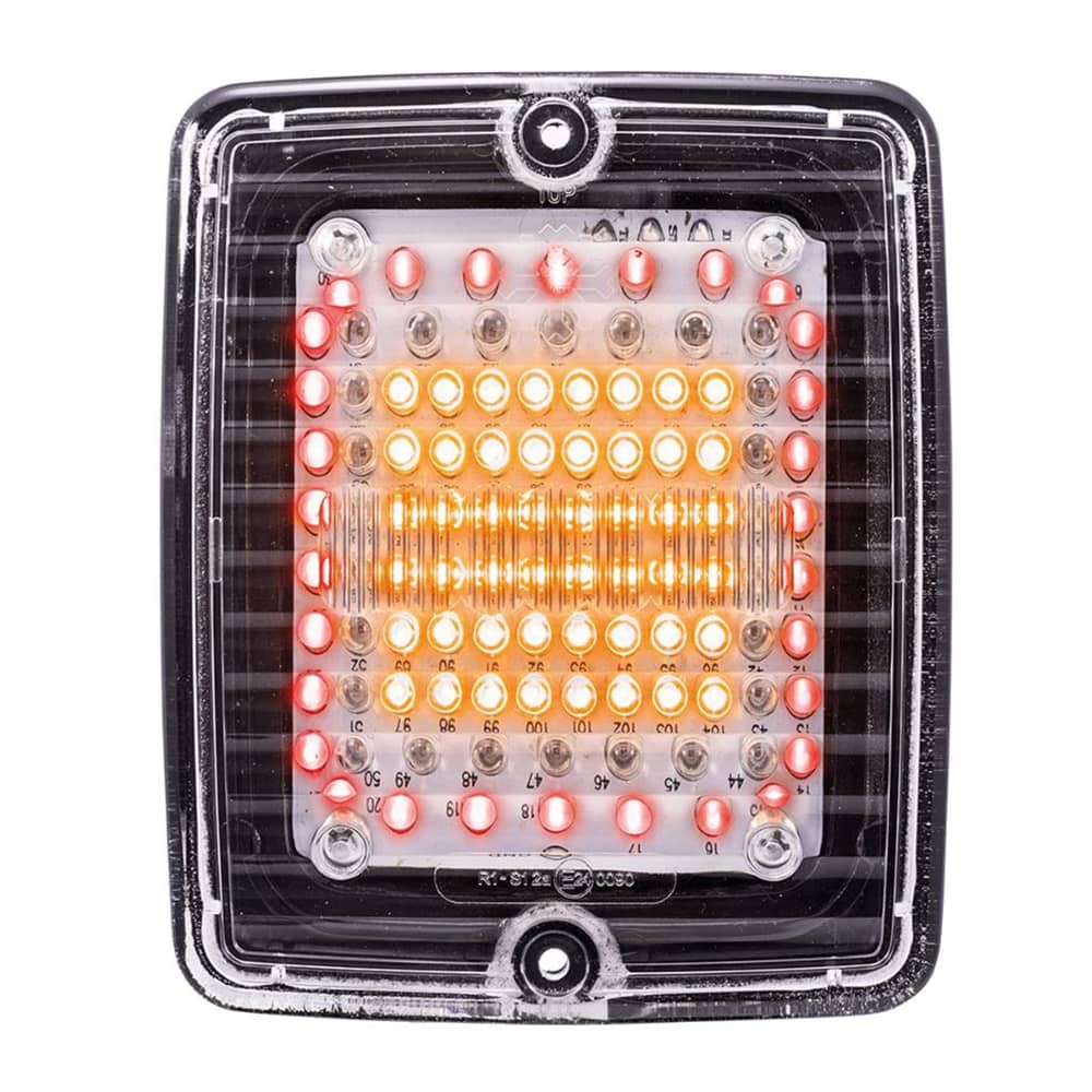 Feu arrière carré IZE LED pour Camion avec veilleuse, Stop et clign