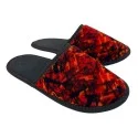 Pantoufles en tissu danois rouge Noah's Cabinterior