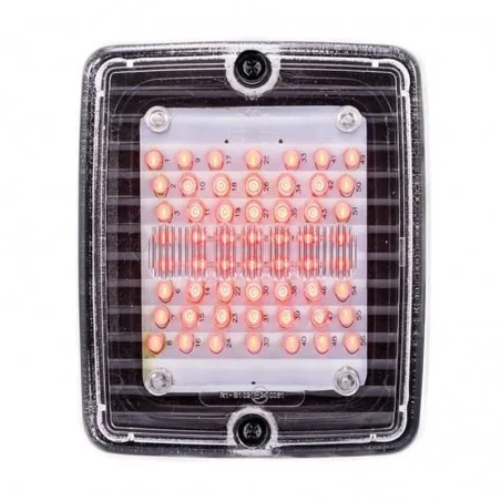Feu arrière carré IZE LED pour Camion Recul et Stop 24 Volts translucide