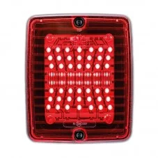 Feu arrière Carré IZE LED 24 Volts Rouge Antibrouillard pour Camion