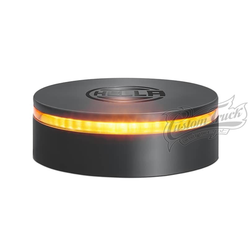 Gyrophare Flash Hella K LED Orange Extra Compact 12-24 Volts 000DE3