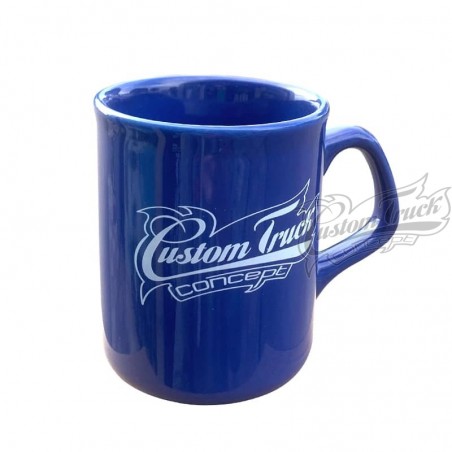 Tasse Mug bleu avec logo Custom Truck Concept