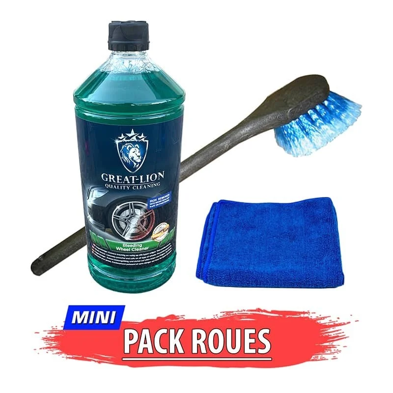 Mini Pack Entretien Jantes 1 Litre Great Lion avec Brosse adaptée