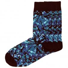 3 paires Chaussettes en Tissu Danois bleu