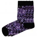 3 paires Chaussettes en Tissu Danois violet