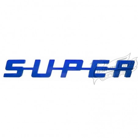 Logo SUPER Scania bleu accessoire compatible Old School en acrylique