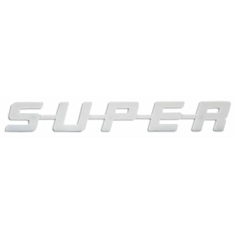 Logo SUPER Scania blanc accessoire compatible Old School en acrylique