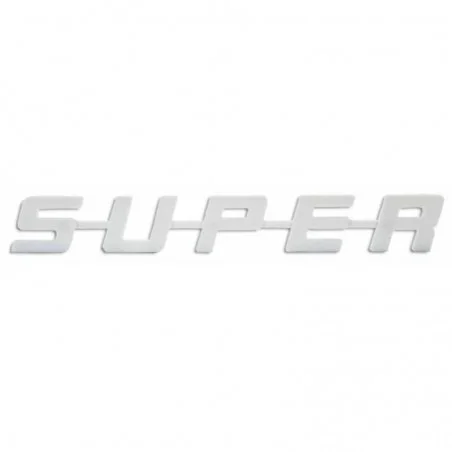 Logo SUPER Scania blanc accessoire compatible Old School en acrylique