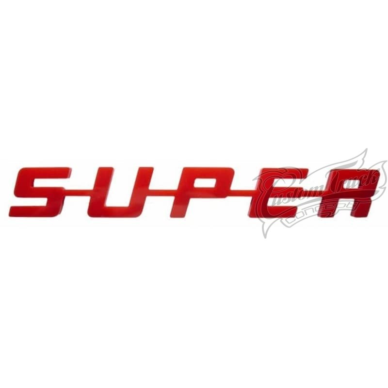 Logo SUPER Scania rouge accessoire compatible Old School 45 x 6,5 cm