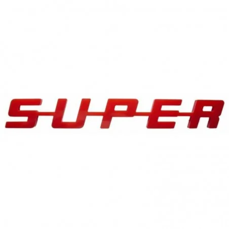 Logo SUPER Scania rouge accessoire compatible Old School 45 x 6,5 cm