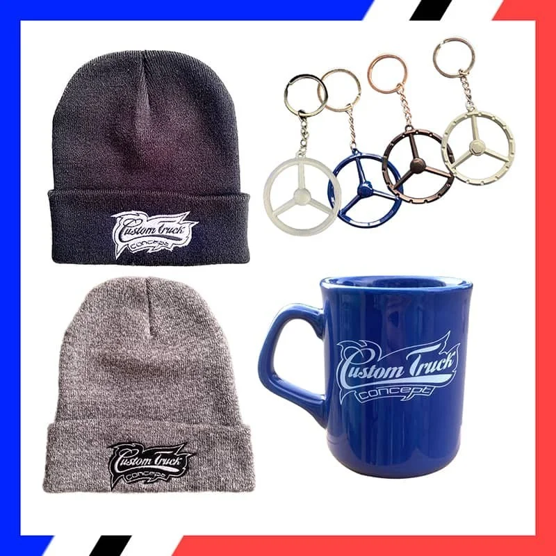 Pack Bonnet avec Mug Custom Truck Concept et Porte-clé Volant 3 Branches