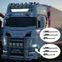 Bandes Leds Déflecteurs de Saleté pour Camion 24V blanc / orange