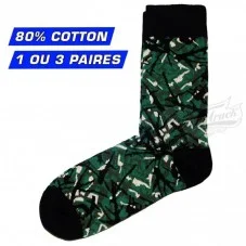 Chaussettes en Tissu Danois vert