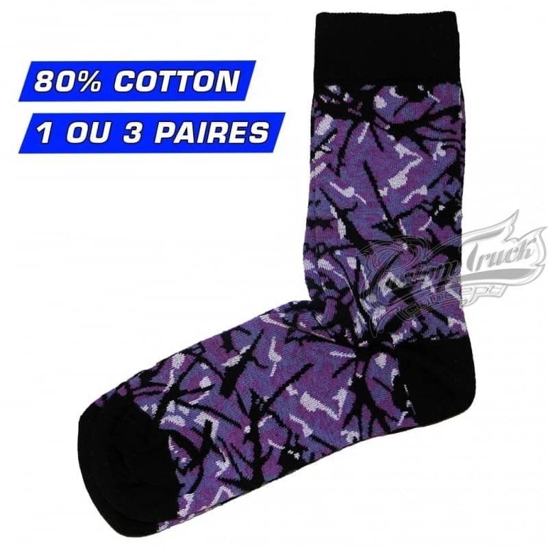 Chaussettes en Tissu Danois violet