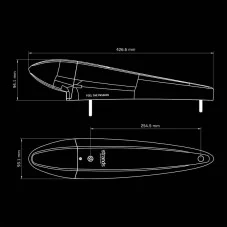 Dimensions Feu type Torpedo chromé LEDs position et clignotant 10-32 Volts Silver Arrow