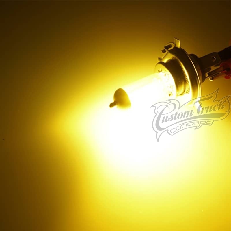 Ampoule jaune Halogène H4 24 Volts 70-75 Watts