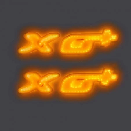 Deux Bases lumineuses pour logo DAF XG+ Plus LED Orange éclairage compatible