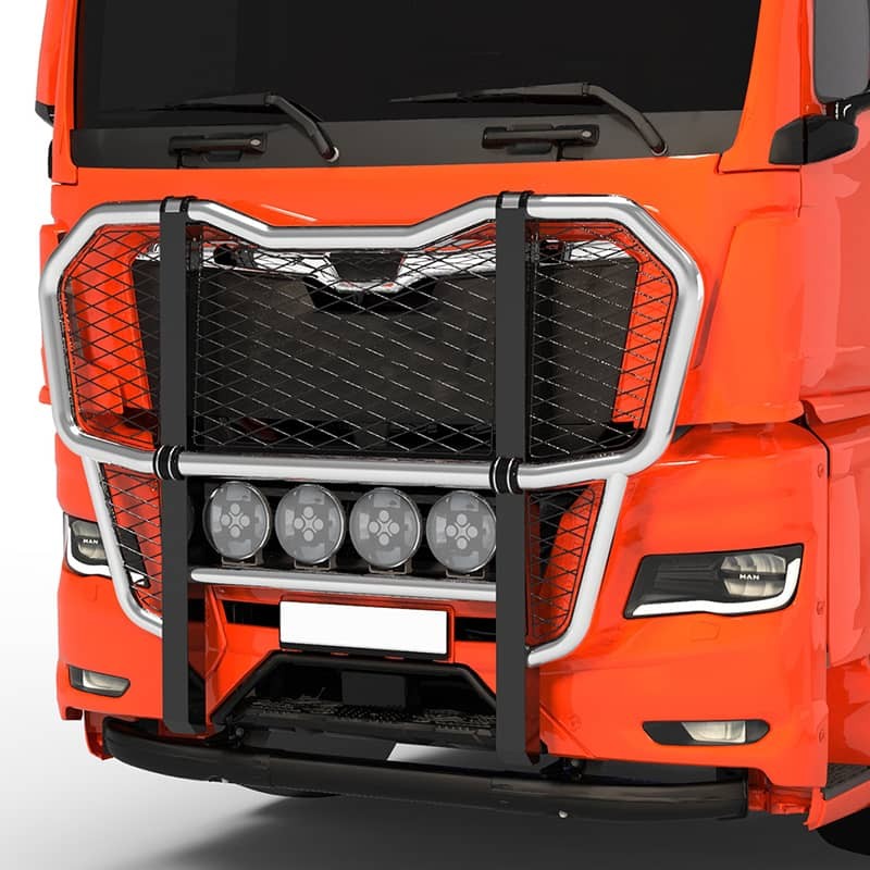 F-CORE Tafels op het dashboard vrachtwagen compatibel voor MAN TGX 01.07-03.20 LED paneel 24V Midden ZWART