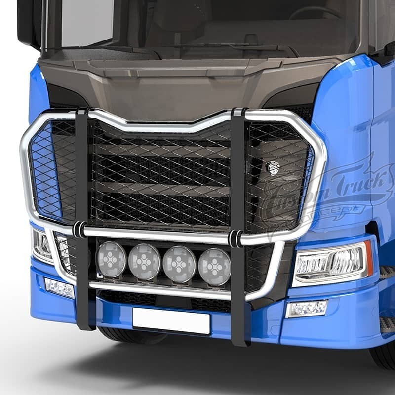 Pare buffle camion Scania Next Generation R en inox pour Pare-choc Haut - Accessoire compatible