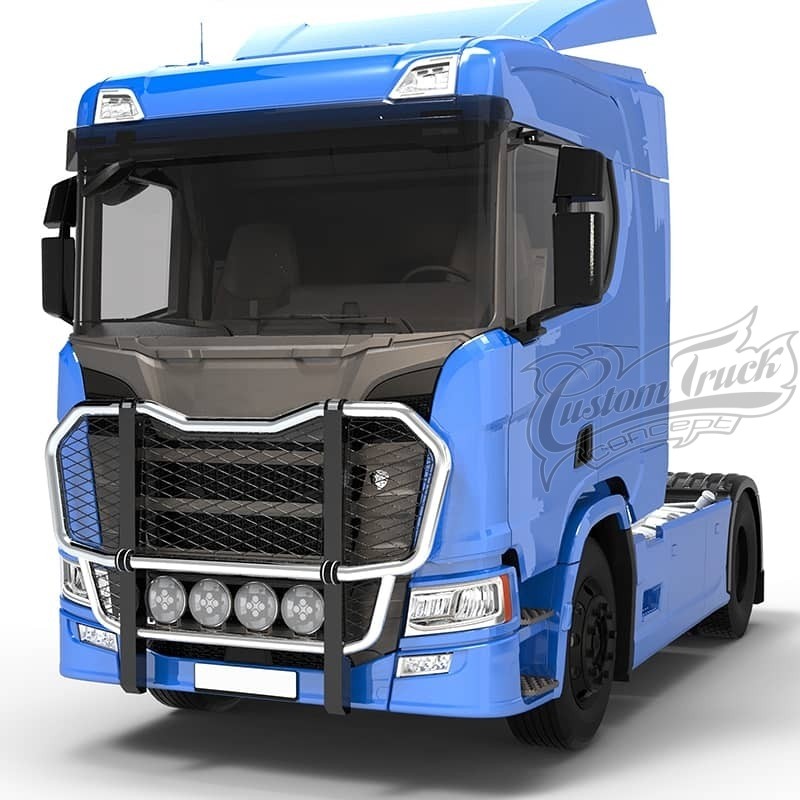 Pare buffle Scania Next Generation R en inox pour Pare-choc Haut - Accessoire compatible