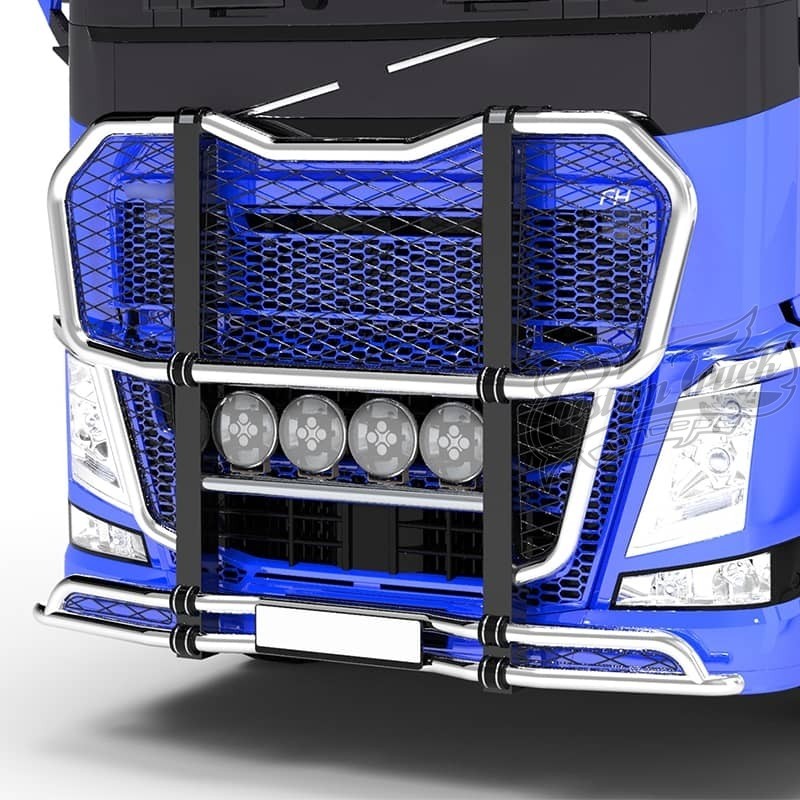 Pare buffle camion Volvo FH5 et FH4 en inox - Accessoire compatible