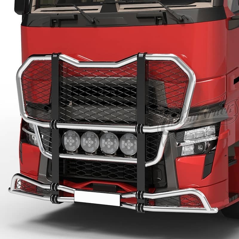 Pare buffle camion Renault T High en inox - Accessoire compatible