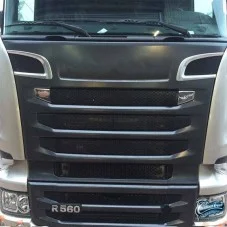 Entourages grille inox Scania 2009-2016 chromés modèle 500