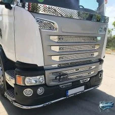 Grille de calandre inox Scania G400 chromée perforée