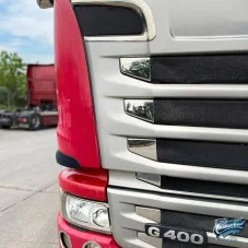 Bords de grille calandre inox chromés Scania Streamline cabine large 12 Pièces