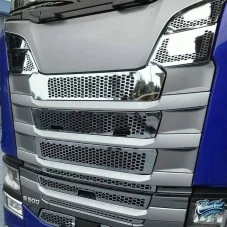 Grille calandre inox sans veilleuses Scania S New Generation 2017 et plus