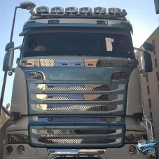 Grille de calandre inox Scania R 2004-2009 perforée