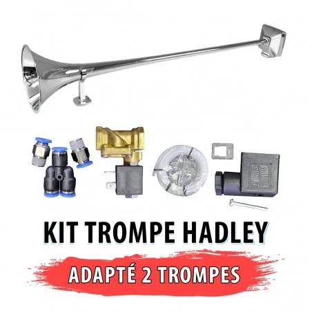 Kit Trompe Hadley avec électrovalve 24V 8mm, raccords et filetage