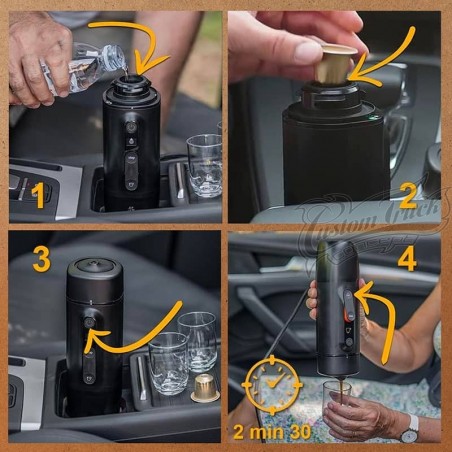 Mode d'emploi de la cafetière 12-24v Handpresso avec Coffret pour capsules type Nespresso