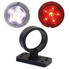 Pack Bouliche Feux Suédois 6 LEDs Blanc et Rouge avec Support court détachable