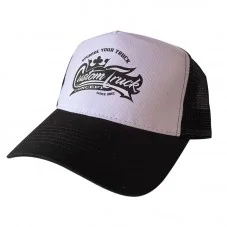 Vue de côté de la Casquette blanche et noire Custom Truck Concept édition limitée Couronne