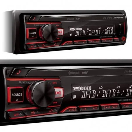 Autoradio Alpine Tuner avec Bluetooth et CD / MP3 / USB / 2RCA