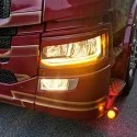 Vue du phare gauche avec un Module LED Blanc Chaud pour Feu de Route Scania Next Generation - Compatibles