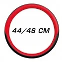 Dimensions du couvre volant pour camion 44 cm et 46 cm en simili cuir rouge et noir