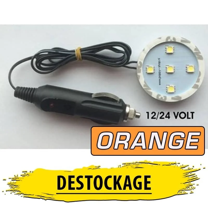 Support LED Orange pour Flacon Poppy Grace Mate Désodorisant camion