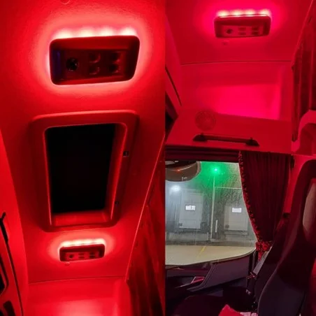 Kit de Conversion Rouge / Blanc LED pour plafonnier Mercedes Actros à partir de 2023 - Compatible