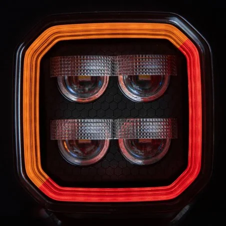 Phare de Travail LEDs Orange / Rouge 10-48V FOR9T No-Glare 78W Strands