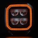 Vue de face du Phare de Travail LEDs Orange 10-48V FOR9T No-Glare 78W