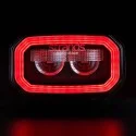 Vue de face du Phare de Travail LEDs Rouge 10-48V FOR9T No-Glare 31W Strands